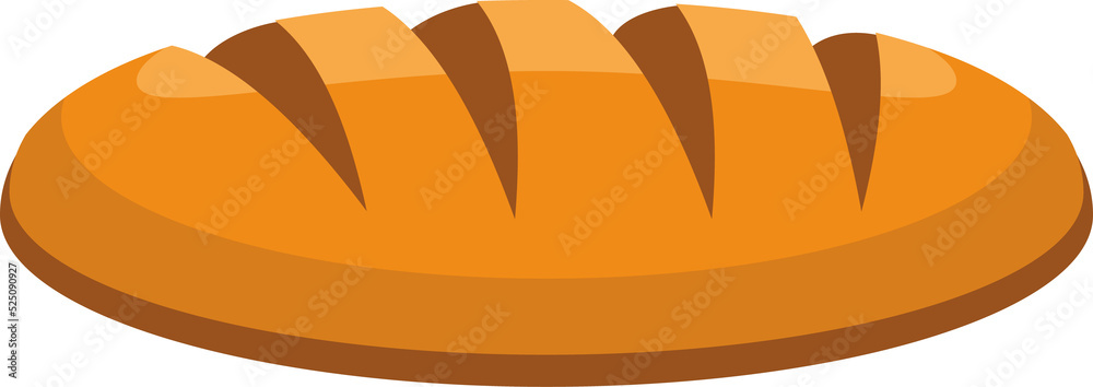Loaf of bread isolated vector bakery pastry food Loaf of bread isolated vector bakery pastry food