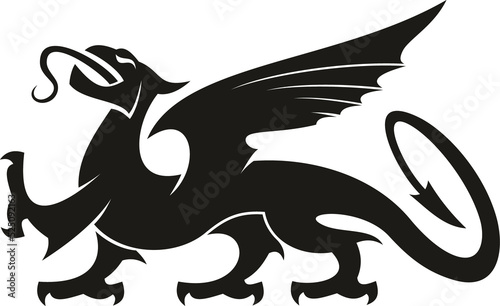 Dragon gryphon isolated heraldry beast animal
