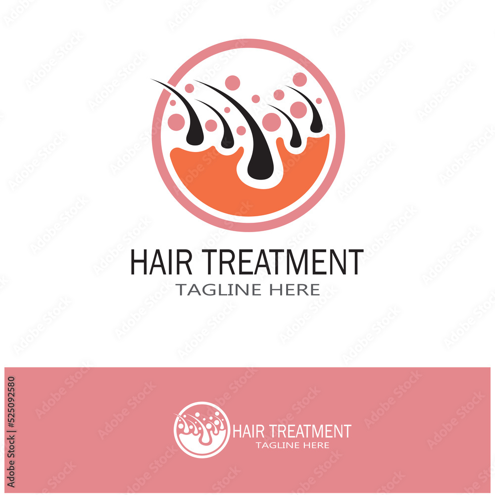 Hair treatment logo hair transplantation logo vector image design illustration Hair treatment logo hair transplantation logo vector image design illustration