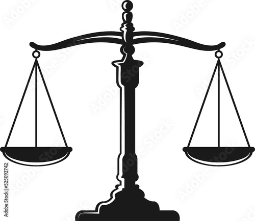 Принти на полотні Themis scale isolated sign of justice dual balance