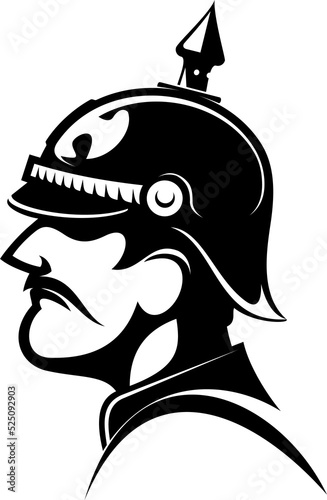 General of prussian army isolated retro soldier