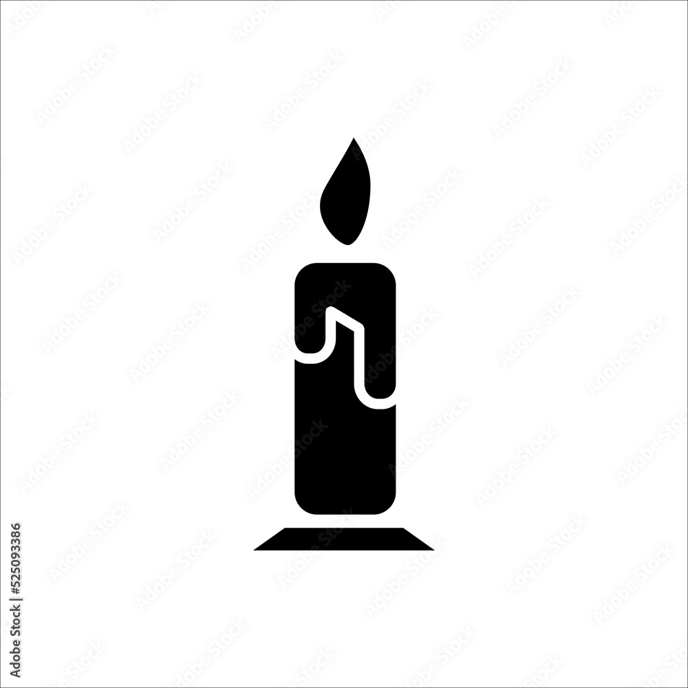 Candle icon isolated on white background. Vector illustration. Candle icon isolated on white background. Vector illustration.