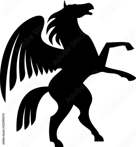 Fototapeta Naklejka Na Ścianę i Meble -  Unicorn or pegasus isolated winged animal horse