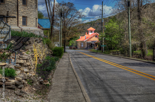 Canvas Print Eureka Springs and North Arkansas Railroad Depot Eureka Springs Arkansas  North Arkansas Railroad built this depot in 1913, now restored and used as a tourist railroad