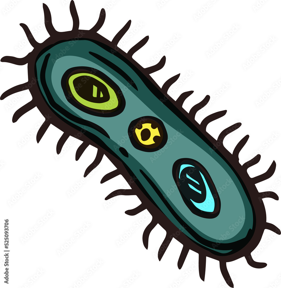 Fototapeta premium Microorganism virus bacteria icon isolated