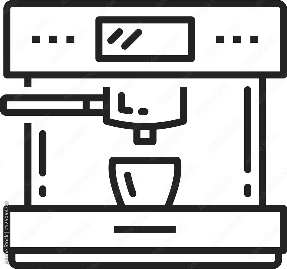 Coffee machine line icon, kitchen appliances Coffee machine line icon, kitchen appliances