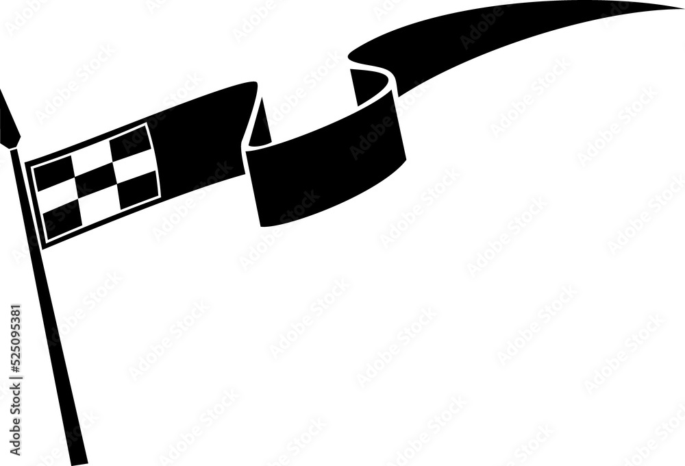 Checkered flag rally motorcross symbol isolated Checkered flag rally motorcross symbol isolated