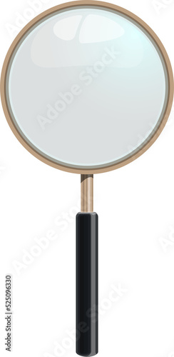 Magnifier glass, school education stationery