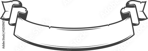 Fotografie Heraldic medieval banner, coat of arms ribbon