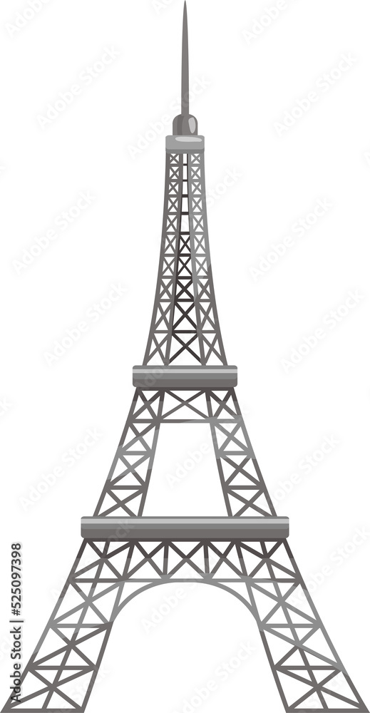 Paris landmark isolated Eiffel Tower