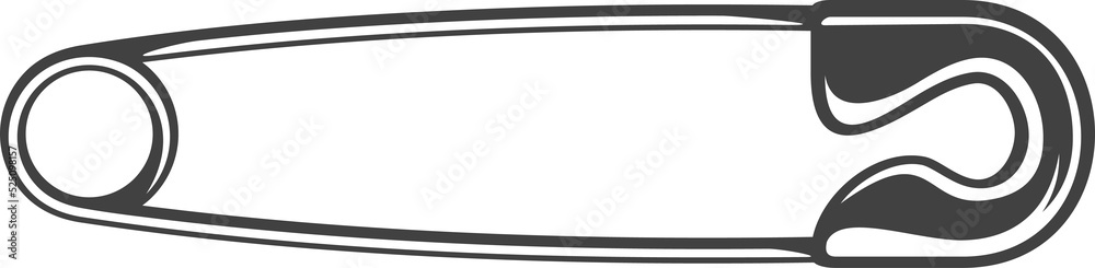 Closed safety pin isolated tailoring tool icon Closed safety pin isolated tailoring tool icon