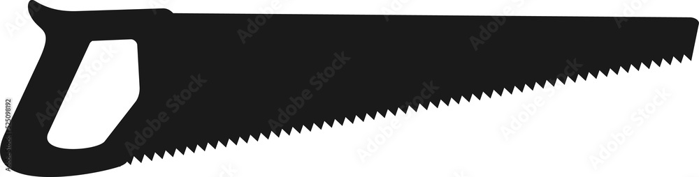 Saw carpenter, gardener tool isolated instrument Saw carpenter, gardener tool isolated instrument