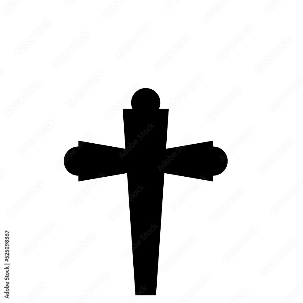 The silhouette of the cross on the grave For decorating the Halloween card. The silhouette of the cross on the grave For decorating the Halloween card.
