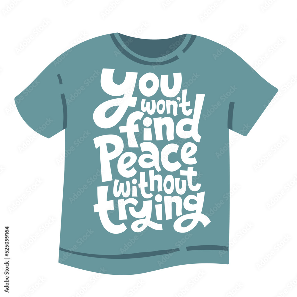 Peace vector lettering