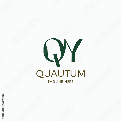 Letter QY texture grunge logotype. Initial Q and Y wood texture logo design. Luxury font creative monogram font