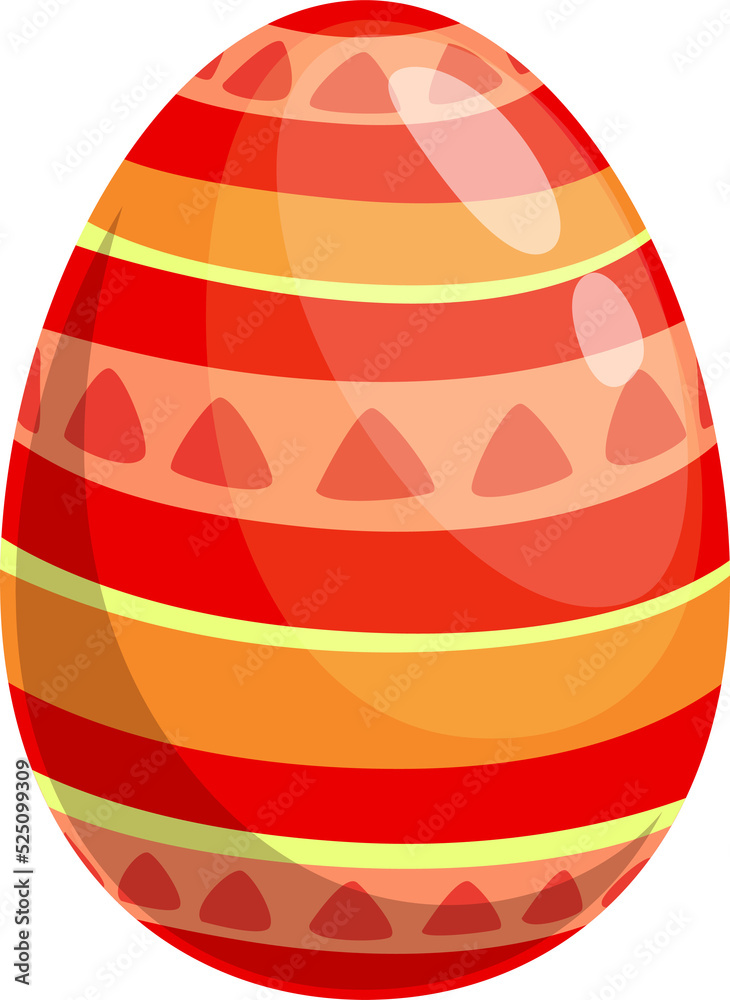 Easter egg ornamental decor isolated Paschal sign Easter egg ornamental decor isolated Paschal sign