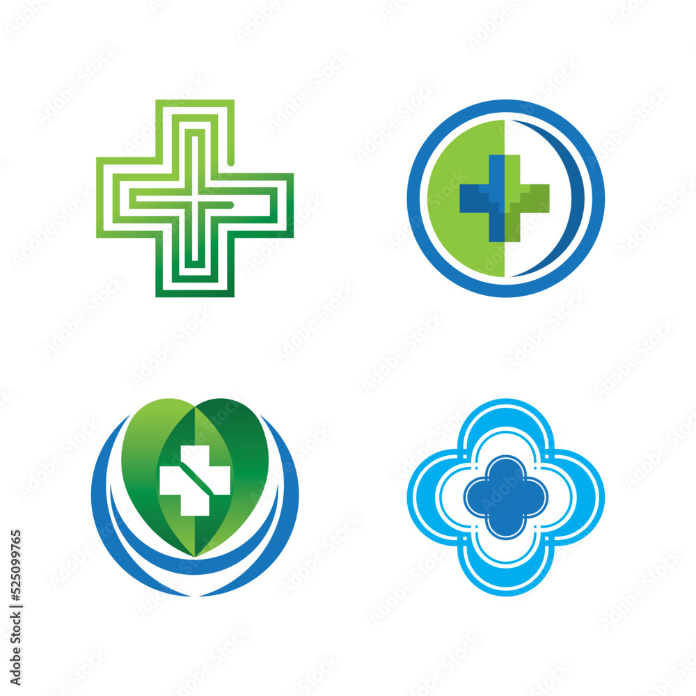 Health medical logo template vector Health medical logo template vector