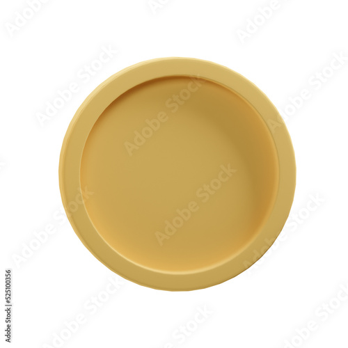 3D coin in different shape isolated on transparent background - PNG format.