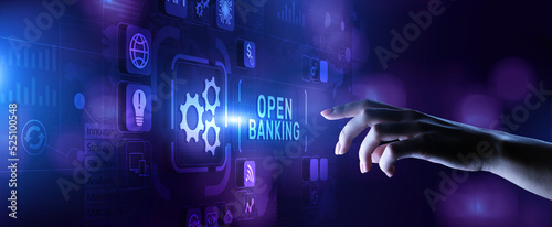 Open banking digital finance technology fintech concept on screen. © WrightStudio