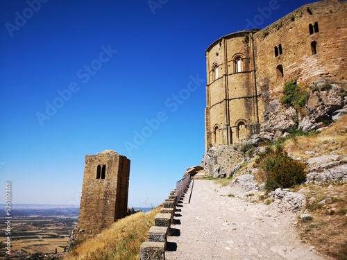 Foto Views of the Loarre ruins castle in Huesca Spain