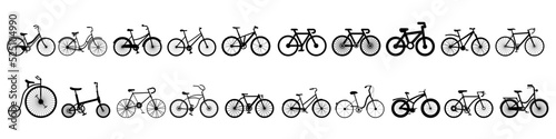 Bike icon vector set. bicycle illustration sign collection. Sport symbol or logo.