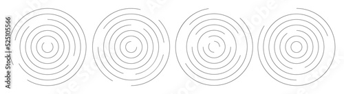 Obraz na plátně Concentric circle geometric vector elements