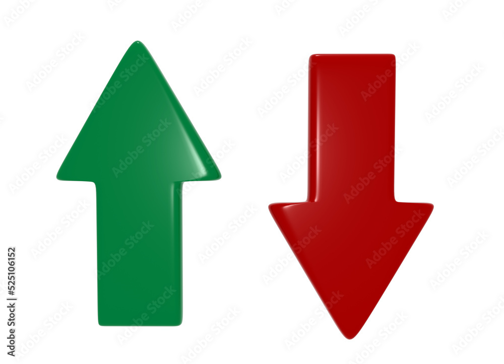 Up Down Arrows. Green And Red Color Up Down Arrows. Green And Red Color