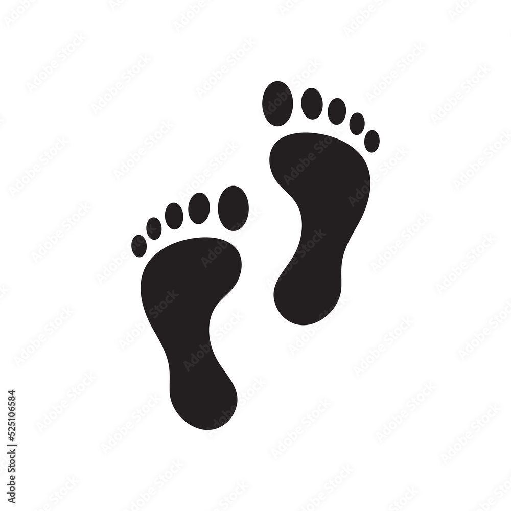 Footprint icon. Smelly feet The concept of keeping your feet healthy by  washing your feet. Stock Illustration | Adobe Stock