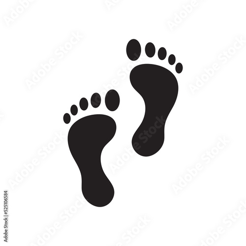 Footprint icon. Smelly feet The concept of keeping your feet healthy by washing your feet. © anuwat