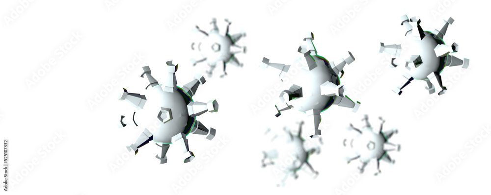 Obraz premium virus attack flu in 3d