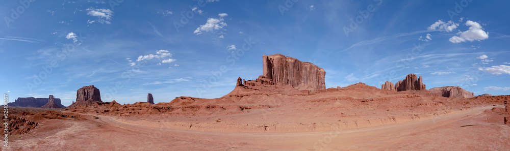 scenic panorama view to Munument valley