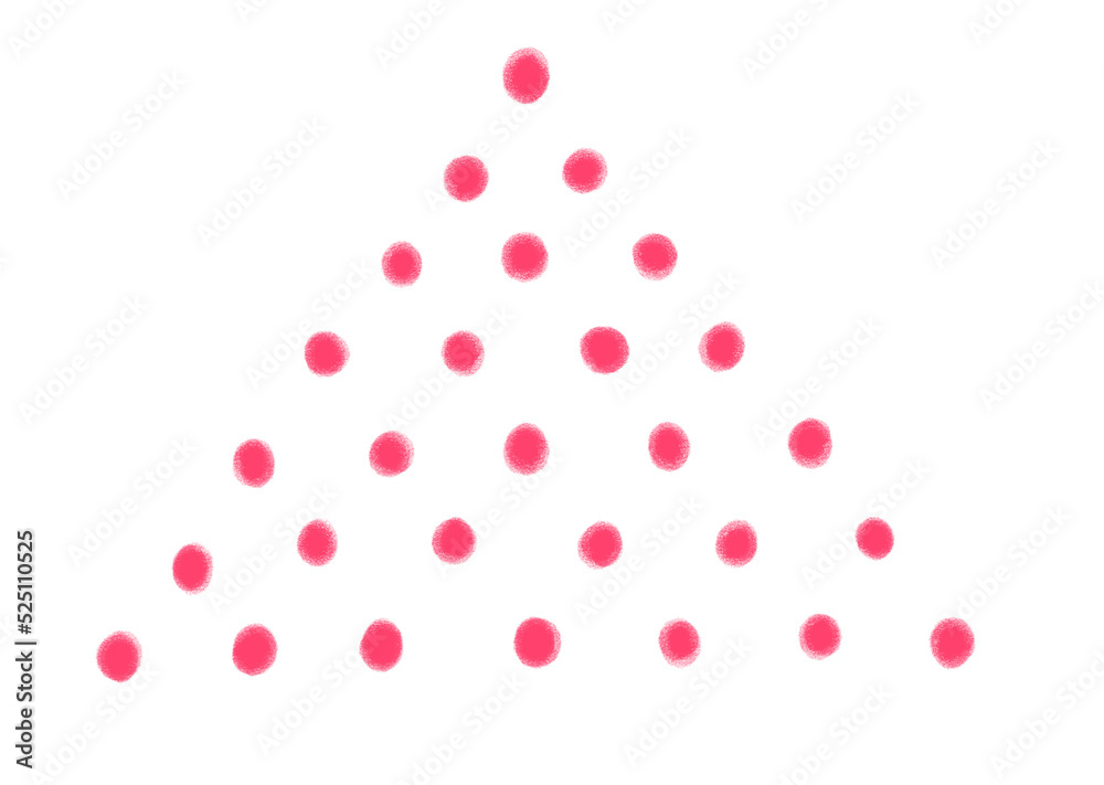 Christmas tree dots triangle elemets hand drawing doodle line sketch illustration
