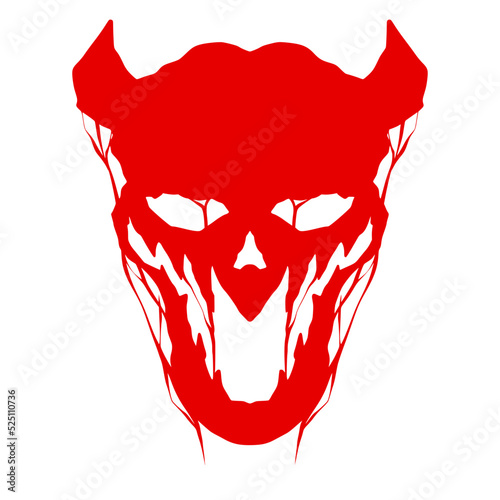 red devil mask mascot logo