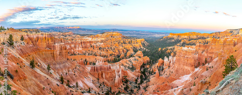 scenic view to the hoodoos in the Bryce Canyon national Park, Utah,