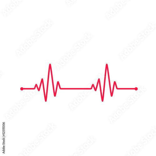 Heartbeat graph vector set Concept of helping patients and exercising for health.