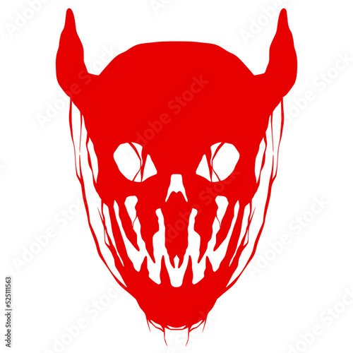 red devil mask mascot logo