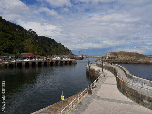 Mouth of the river in Asturias to the Cantabrian Sea