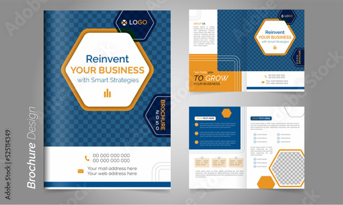 Modern red design template for poster brochure cover. Graphic design layout with geometric graphic elements