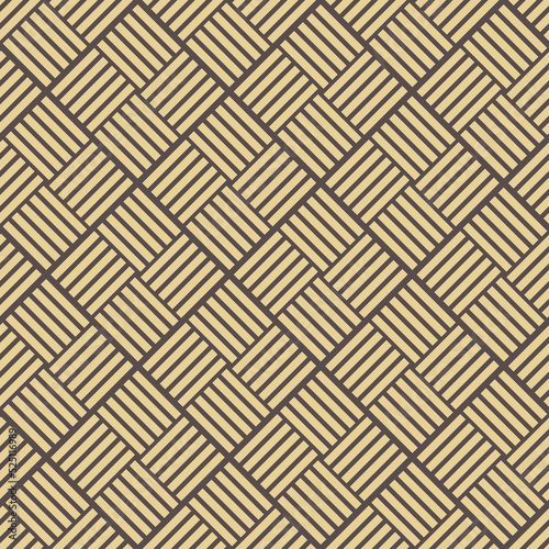 Seamless brown and golden geometric abstract vector pattern whith rhombuses. Geometric modern ornament. Seamless modern background
