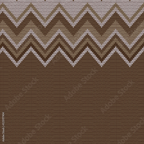 Traditional hand made style of sweater textile knitted styles. and knitted chevron texture in soft color for scarf, hat, mittens, skirt, sweater textile design