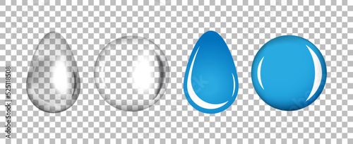 Drops water rain on transparent background, realistic style,Condensation on the window, on the surface. Realistic drops on an isolated transparent background.