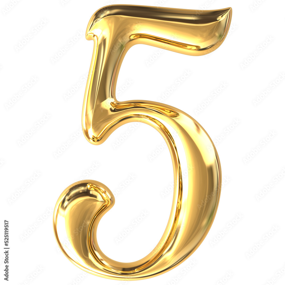 3d number 5 3d number 5