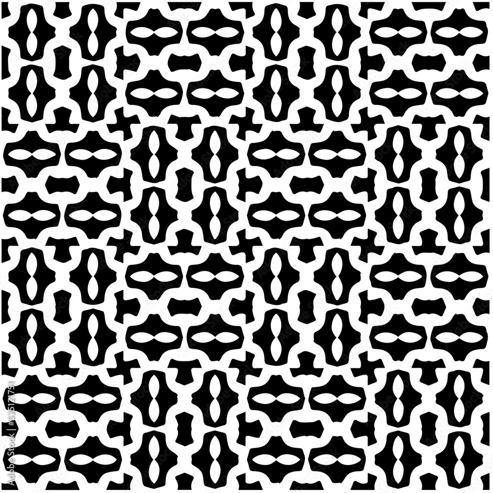 Design seamless monochrome geometric pattern. Abstract background. Vector art.Perfect for site backdrop, wrapping paper, wallpaper, textile and surface design. 