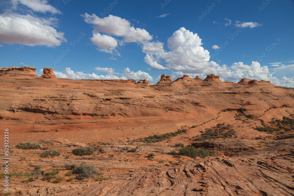 Rock formations viewed from the Beehive trail in Page, Arizona