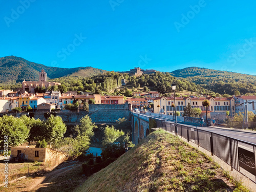 Prats de Mollo la Preste village views. Eastern Pyrenees and the region of Occitanie, in the Vallespir region. Villages of the South of France.