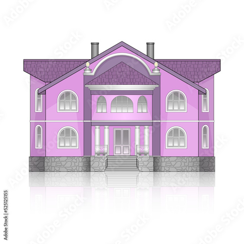 Beautiful two-story pink house