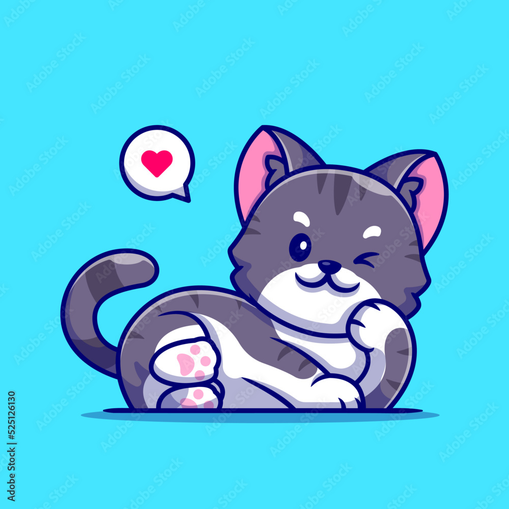 Premium Vector  Funny cat icon vector illustration