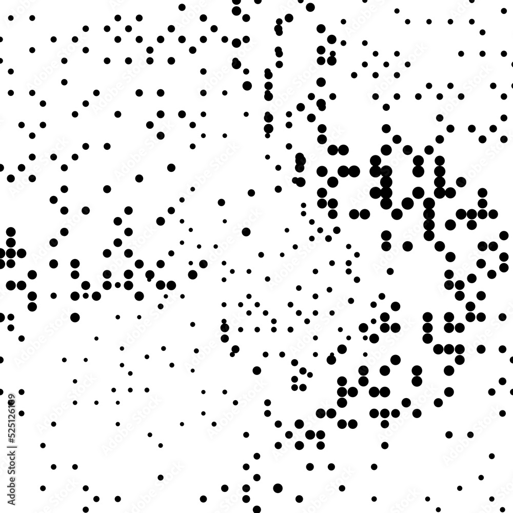 Chaotic background with irregular dots, points, circles in black. Vector illustration with specks of different sizes. Chaotic background with irregular dots, points, circles in black. Vector illustration with specks of different sizes.