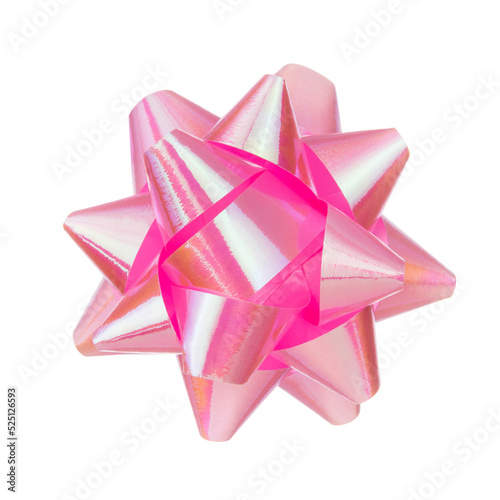 rose bow for gift wrapping top view