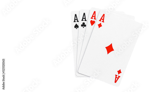 Royal Flush playing cards on a white background.